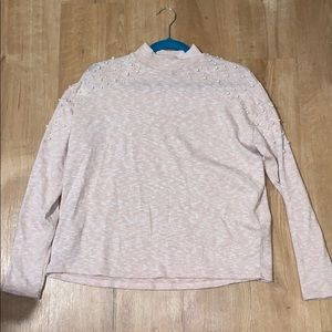 H&M Pink Turtle Neck Top with Pearl Sequence